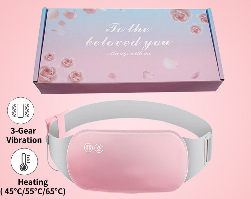 Comfortabel elektrisch warmtekussen voor dames, met warmte- en massagefunctie voor ontspanning.