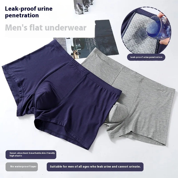 Stijlvolle heren incontinentie boxershort, oogt als normaal ondergoed, met onzichtbare, absorberende bescherming.