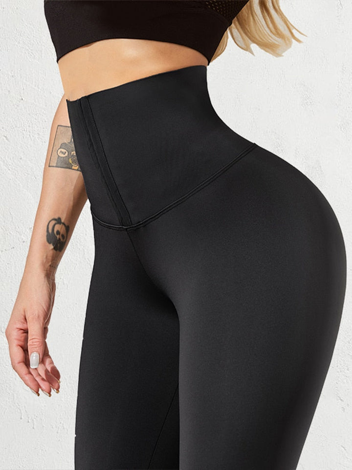 Comfortabele stretch dames activewear legging met uniek corset design.