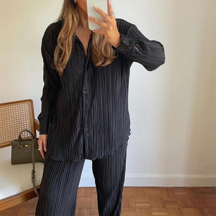 Casual dames combi set, ideaal voor thuiswerken of een ontspannen dagje uit. Zomerproof.