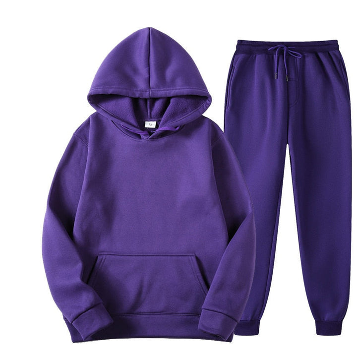 Heren sportpak, tweedelige set met zachte jogger en comfortabele hoodie.