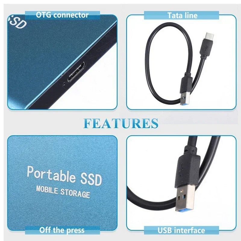 De SpeedDrive Pro 2TB externe SSD biedt ultrasnelle opslag voor al je belangrijke bestanden.