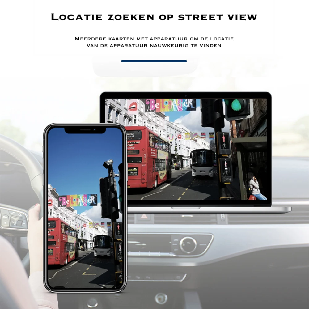 Compacte magnetische GPS tracker (zwart) voor auto tracking, spullen beveiligen en realtime locatiebepaling.