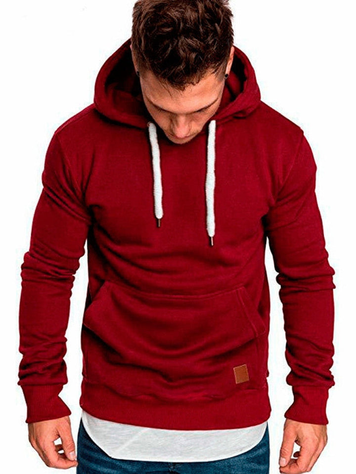 Stijlvolle heren hoodie, ideaal voor casual mode. Warme trui met capuchon en buidelzak voor lente, herfst, winter.