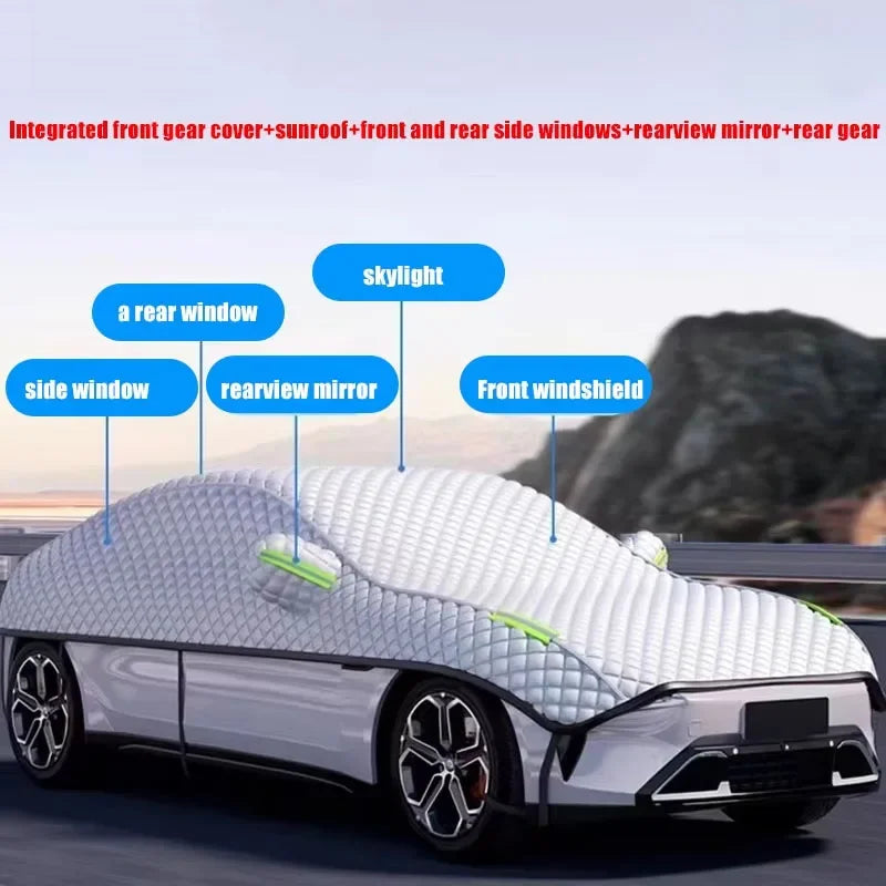AutoProtect 4Season halfgarage autohoes, allweather autobescherming tegen vorst, zon en hagel. Waterdicht en UV-bestendig.