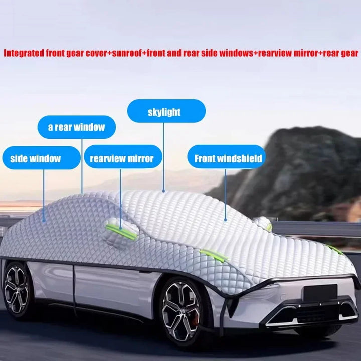 AutoProtect 4Season halfgarage autohoes, allweather autobescherming tegen vorst, zon en hagel. Waterdicht en UV-bestendig.