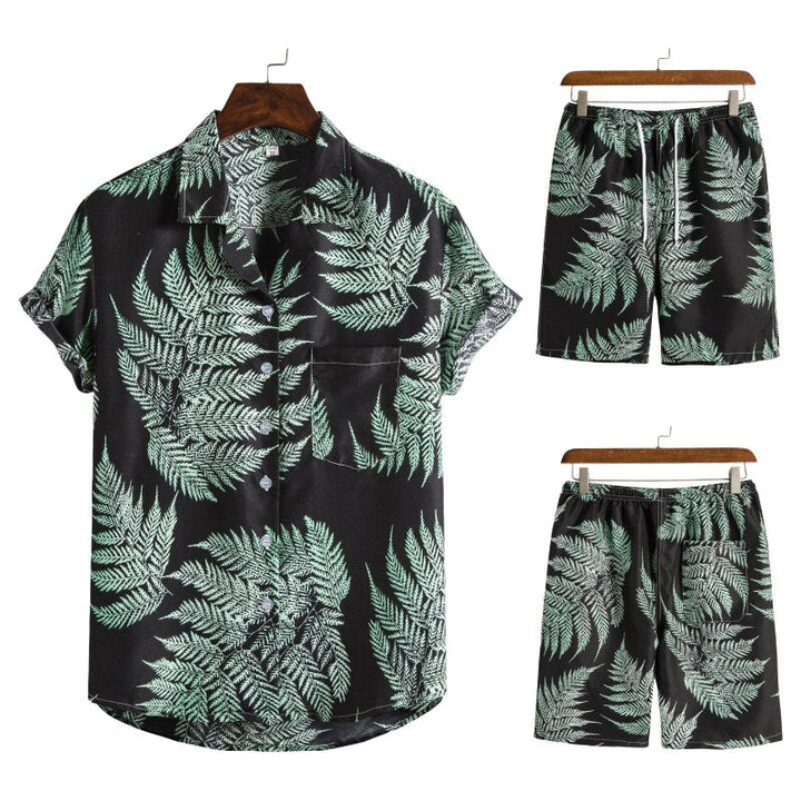 Heren Hawaï set: Zomers shirt & korte broek, ideaal voor strand, vakantie of festival.