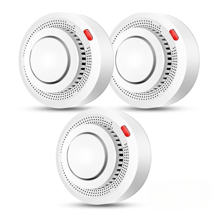 Slank zijaanzicht van de WiFi rookdetector, combineert design met cruciale smart home huisveiligheid.