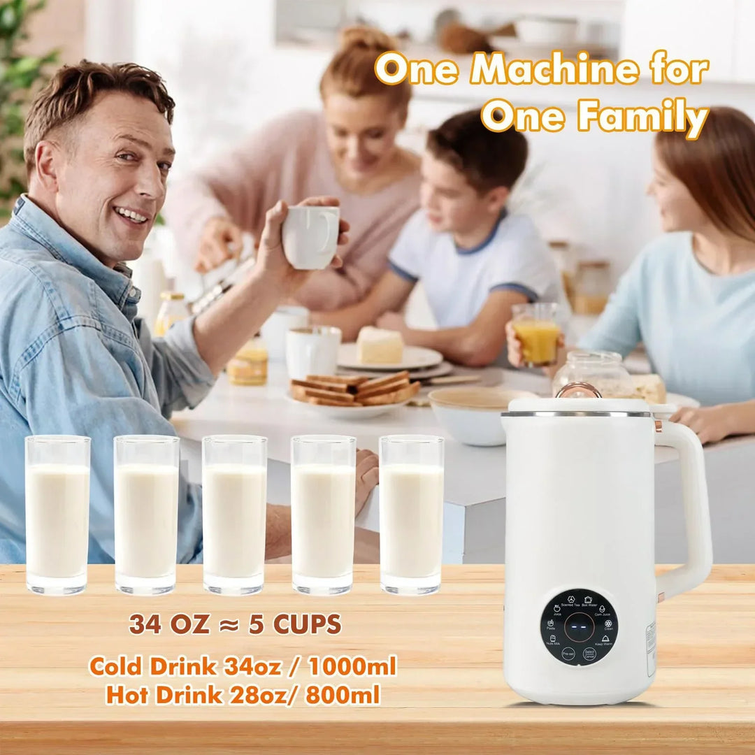 Krachtige notenmelkmaker/smoothie maker voor vers en gezond. 8-in-1 keukenapparaat voor diverse dranken.