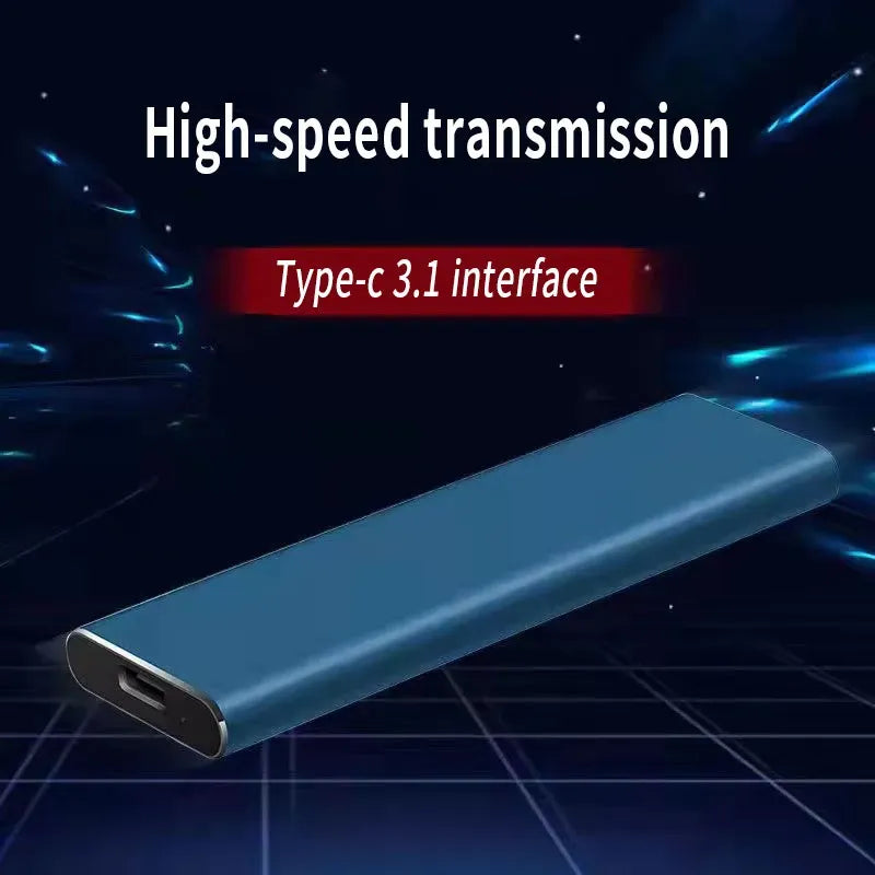 Zilverkleurige ultradunne 4TB USB-C externe harde schijf. Essentieel computeraccessoire voor draagbare snelle opslag.