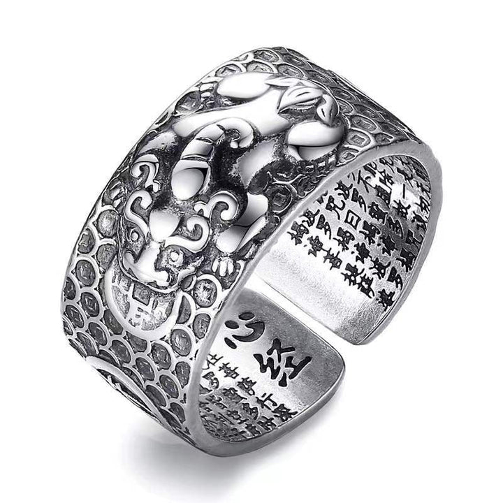 Elegante Feng Shui ring, verstelbaar, als symbool van welzijn en rijkdom. Perfect voor elke vinger.
