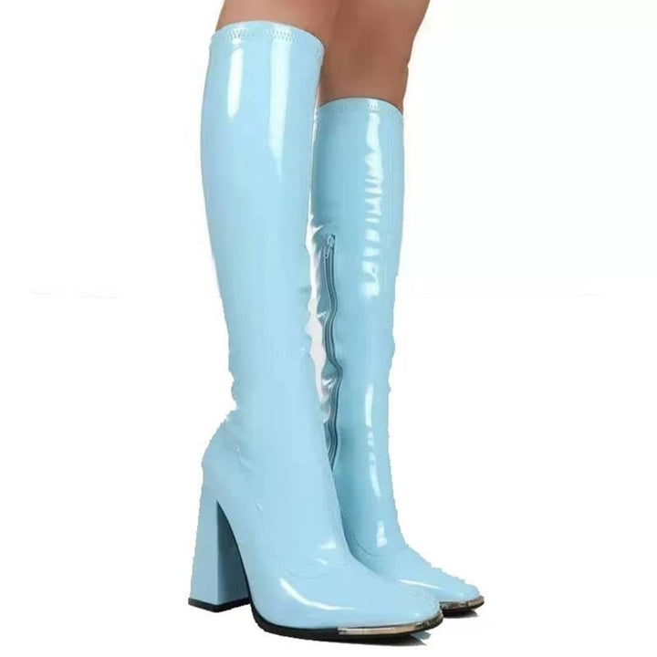 Hoge retro dameslaarzen, elegant en stijlvol, perfect voor een modieuze uitstraling.