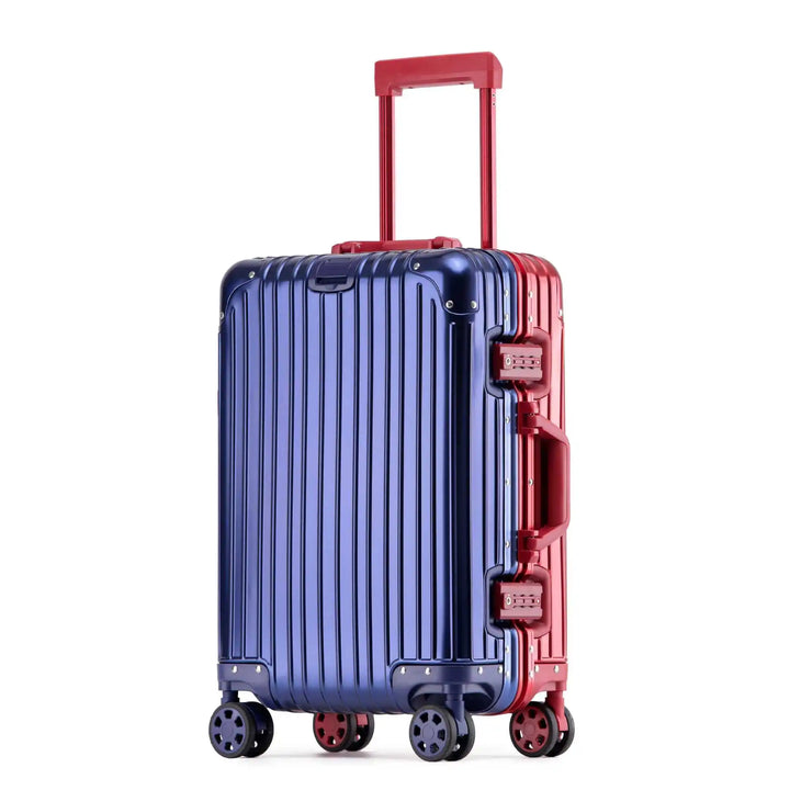 Duurzame aluminium-magnesium reiskoffer Tirana, beschermt bagage optimaal op zakenreis of vakantie.