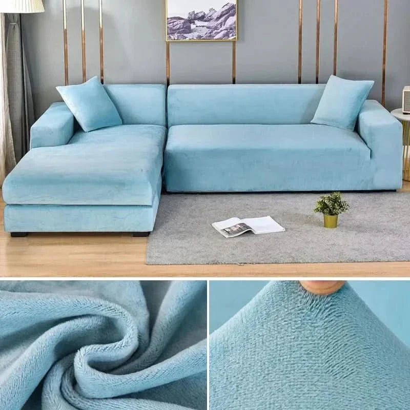 Duurzame velours beschermhoes voor banken, met stretch en antislip.