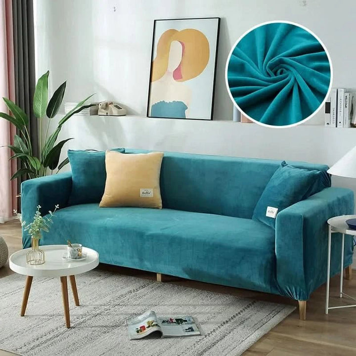 Comfortabele stretch velours bankhoes voor uw interieur, machinewasbaar.