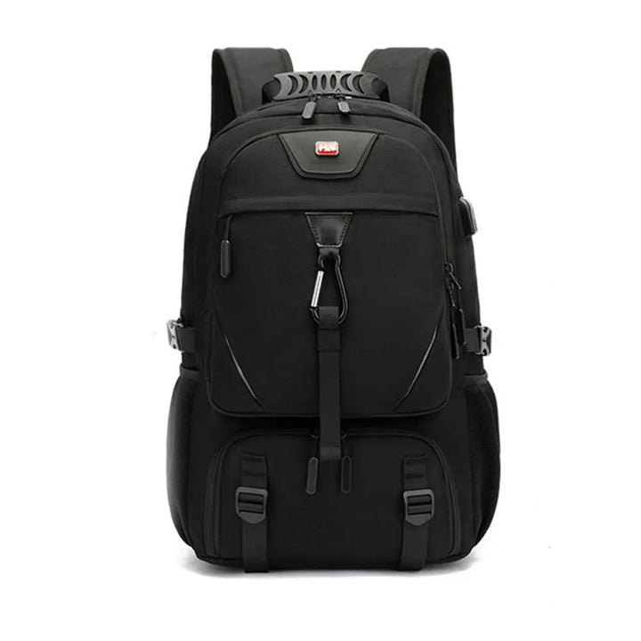 Moderne Tech Trek Pro rugzak met stevig laptopvak en USB-poort; perfect voor werk, school of dagtrips.