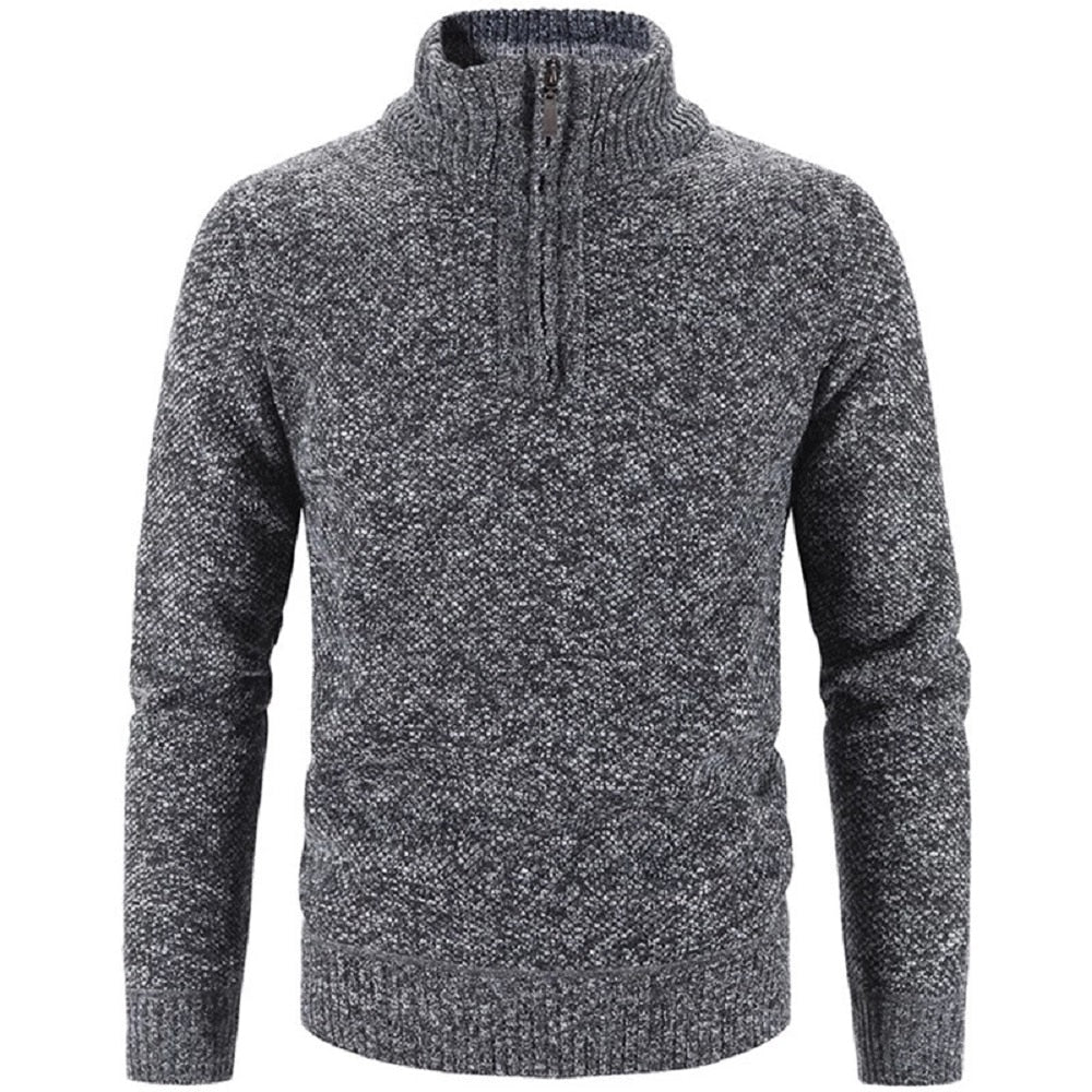 Mannenmode: warm colvest met halve rits van Meno, een comfortabele en modieuze keuze.