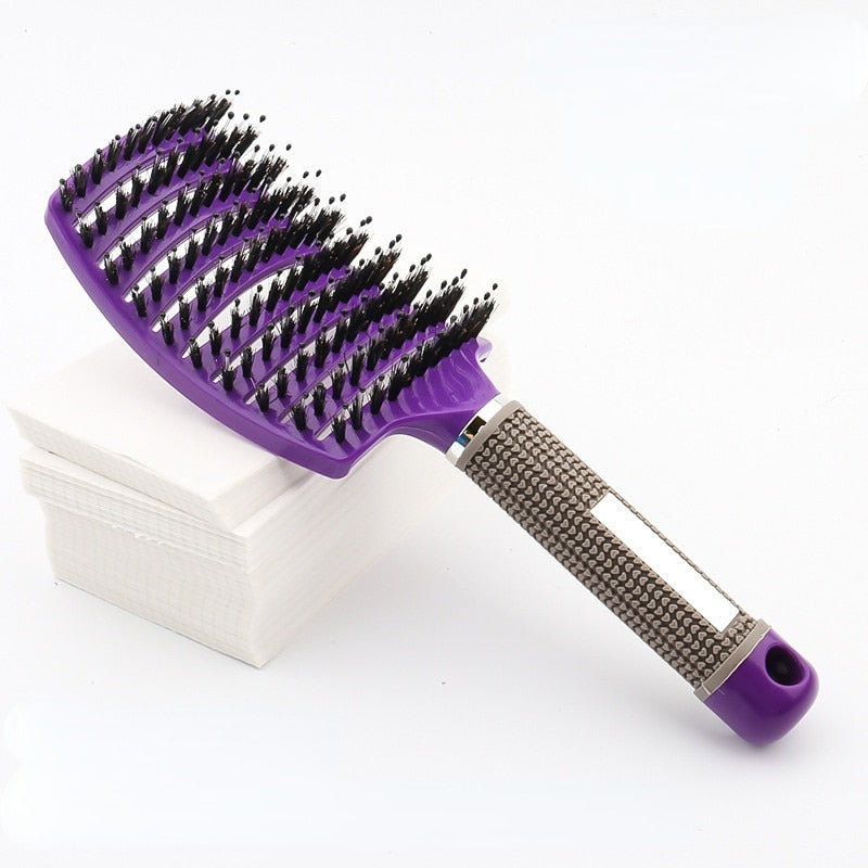 Compacte unisex haarborstel, ideaal voor reizen, voor ontward en glanzend haar.