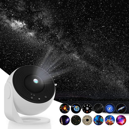 Orion 13-in-1 galaxy projector tovert slaapkamer om in sterrenhemel; sfeervolle led nachtlamp voor kinderen.