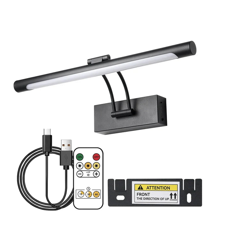 Veelzijdige LED schilderijverlichting: draadloos, oplaadbaar, dimbaar. Ideaal voor elk modern interieur.