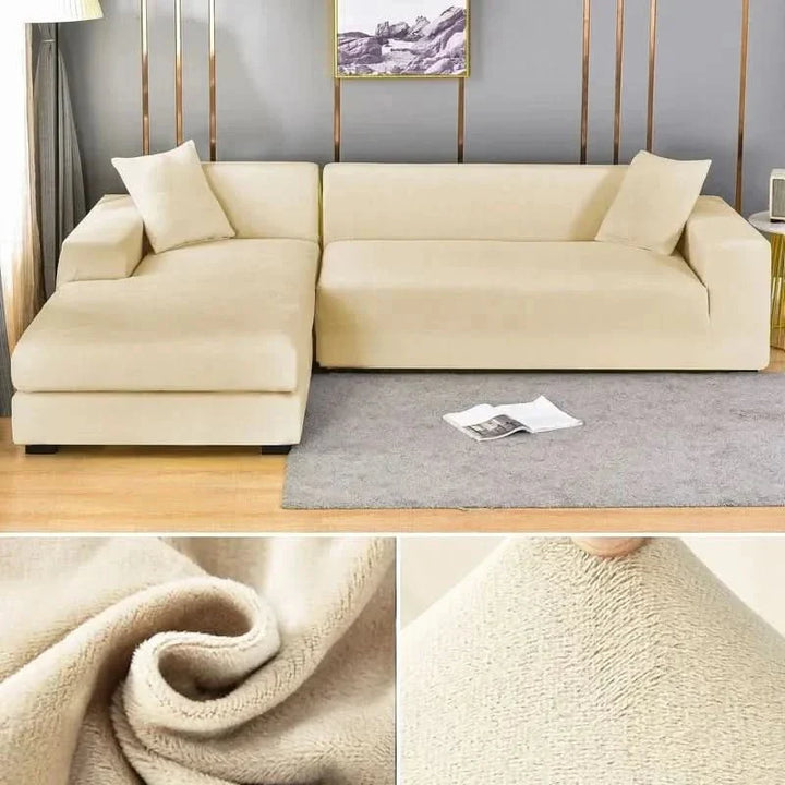 Stijlvolle velours sofahoes, comfortabel en onderhoudsvriendelijk, machinewasbaar.