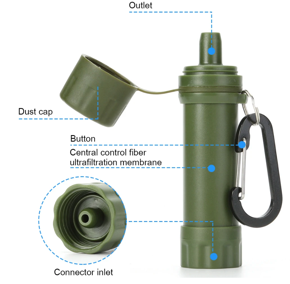 Compact PureTrail 1200 waterfilter. Lichtgewicht en draagbaar voor kamperen, wandelen en survival. Altijd schoon drinkwater.