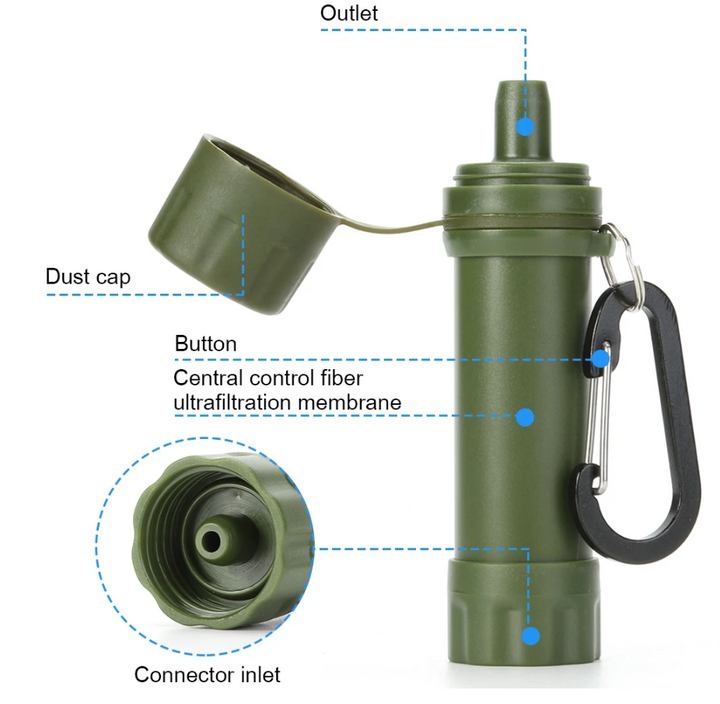 Compact PureTrail 1200 waterfilter. Lichtgewicht en draagbaar voor kamperen, wandelen en survival. Altijd schoon drinkwater.