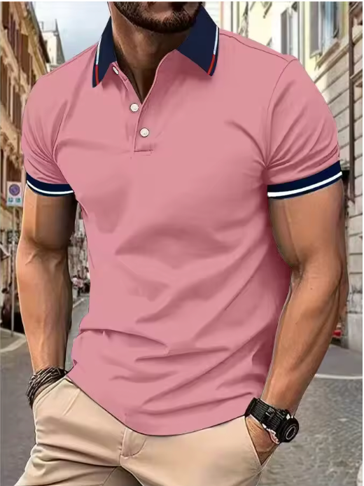Veelzijdig Hoymans heren polo shirt, stijlvol voor semi-formele of casual gelegenheden. Comfortabele mannen mode met knoopsluiting.