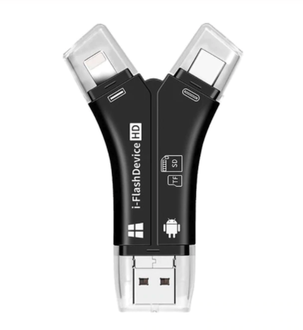 Compacte universele adapter voor snelle gegevensoverdracht. Essentiële multimemory kaartlezer voor telefoon en computer.