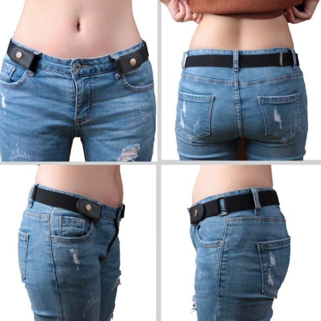 Eenvoudige elastische comfortriem zonder gesp, unisex, voor een gestroomlijnde look en ultiem draagcomfort.