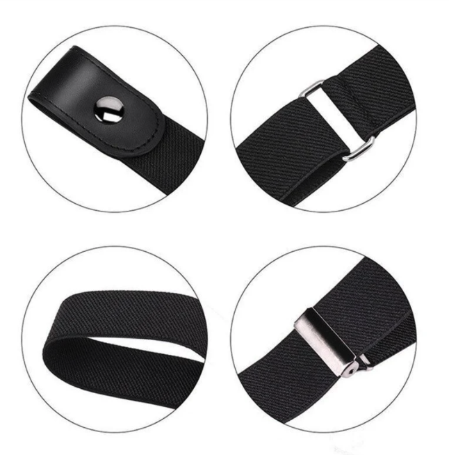 Praktische unisex comfortriem, elastisch en gesploos, het ideale accessoire voor een moeiteloze stijl.