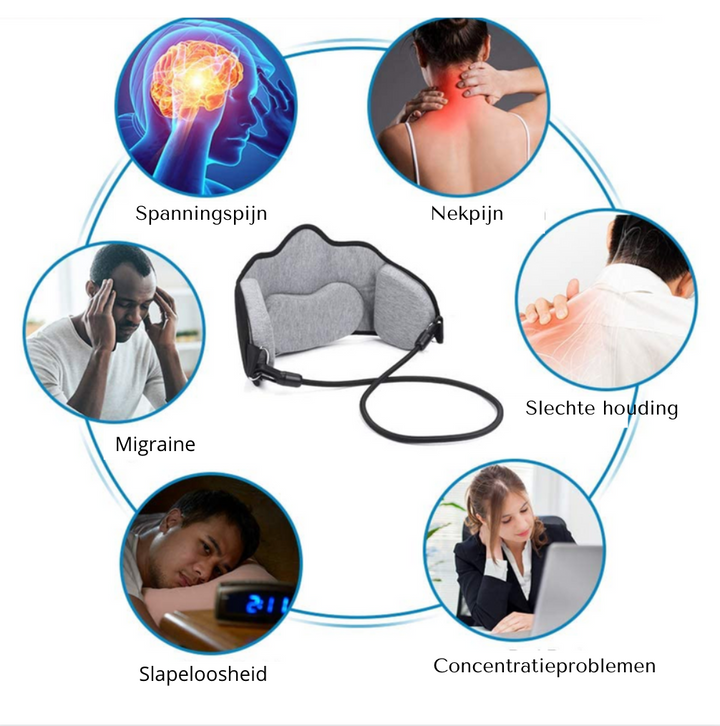 Ergonomische neksteun hangmat ideaal voor thuiswerken. Helpt bij houdingcorrectie en stressvermindering.