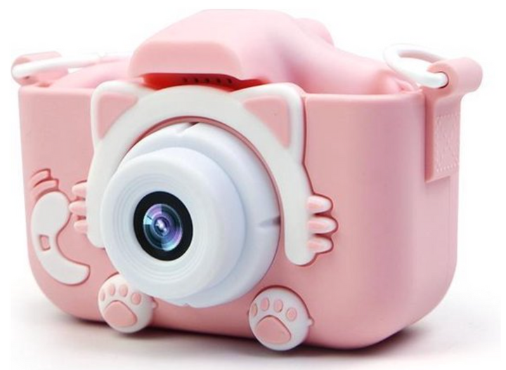 Blauwe speelgoed kindercamera, ideaal cadeau voor jonge kinderen. Maakt HD video en foto's, schokbestendig.