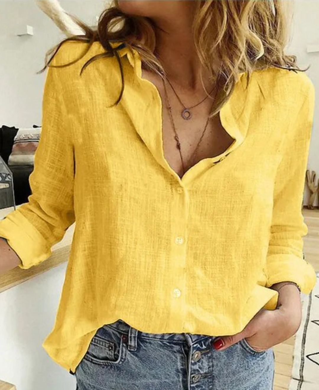 Modieuze damesblouse met lange mouwen, biedt optimaal comfort en een tijdloze uitstraling. Veelzijdige top dameskleding.
