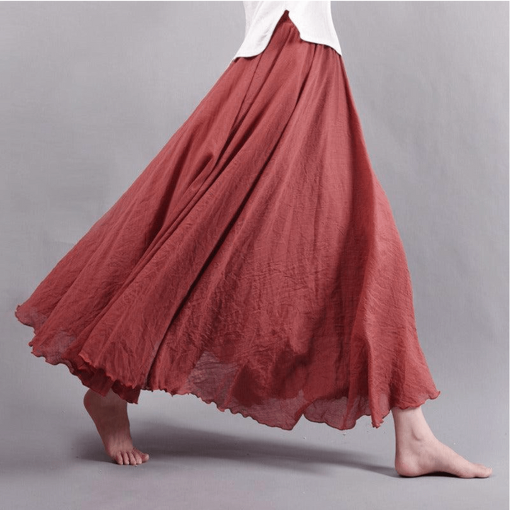 Trendy dames maxi rok, elegante bohemian stijl. Geschikt als casual lange rok of stijlvolle strandrok.