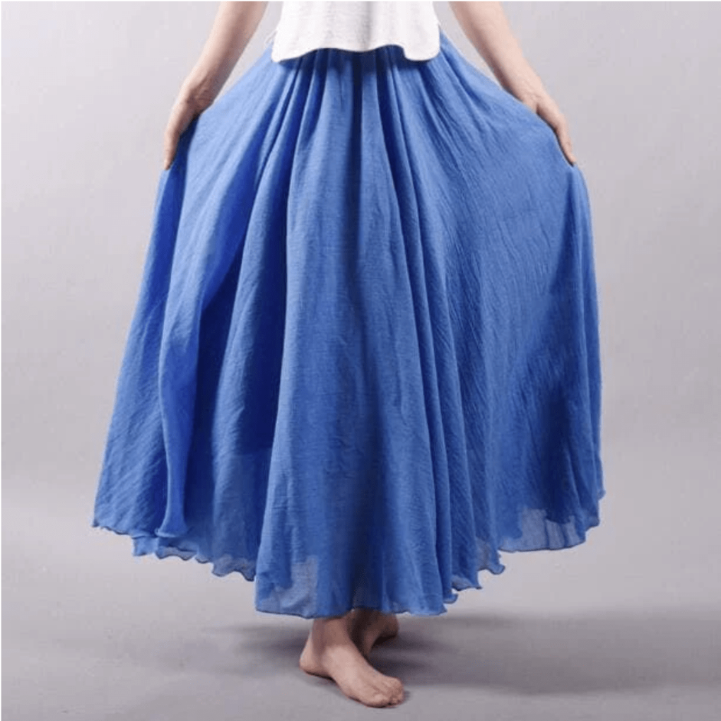 Chic casual bohemian dames maxirok, ideaal als strandrok of elegante lange zomerrok.