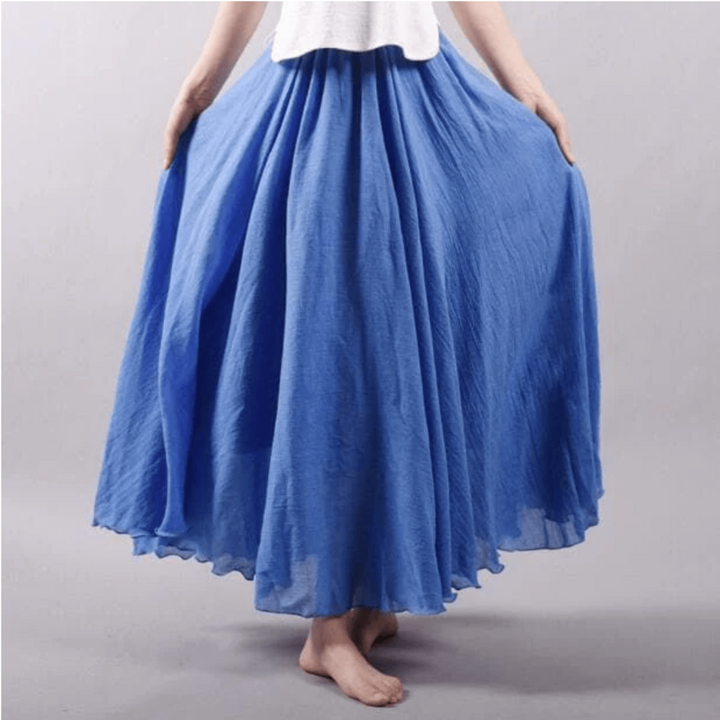 Chic casual bohemian dames maxirok, ideaal als strandrok of elegante lange zomerrok.