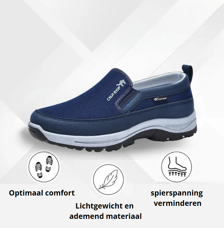 Moderne heren orthopedische sneakers, strak design en superieur loopcomfort.