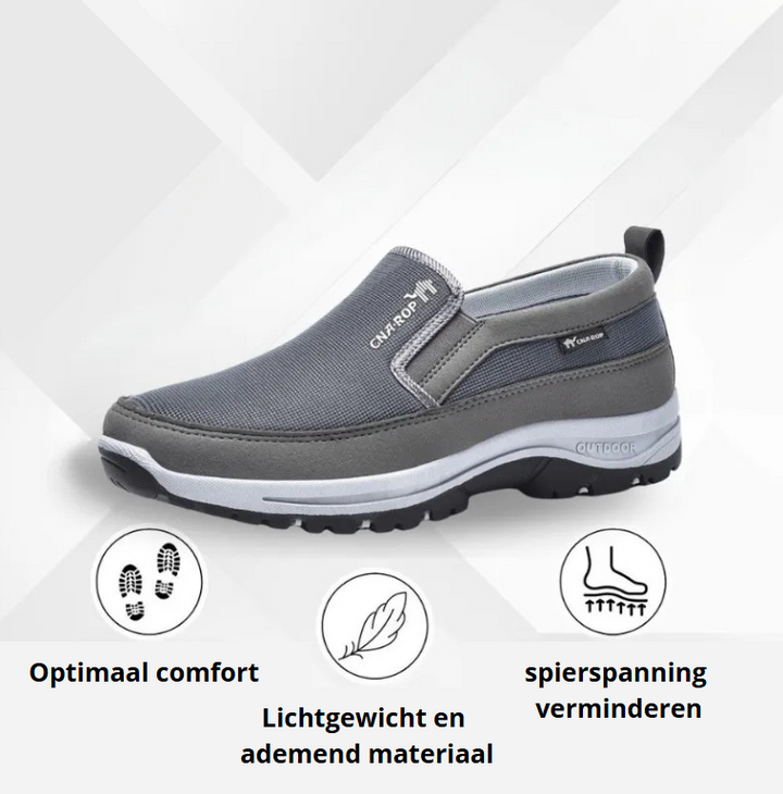 Makkelijke instapper orthopedische heren sneakers, de hele dag comfortabel en ondersteunend.