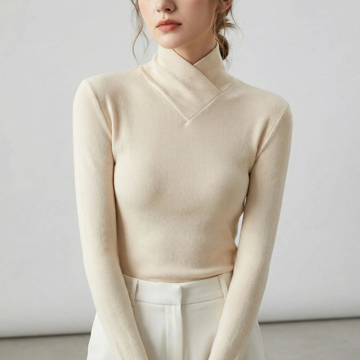 Minimalistische dames coltrui, Lillian, veelzijdig en comfortabel, ideaal voor elke dag outfit in de winter.