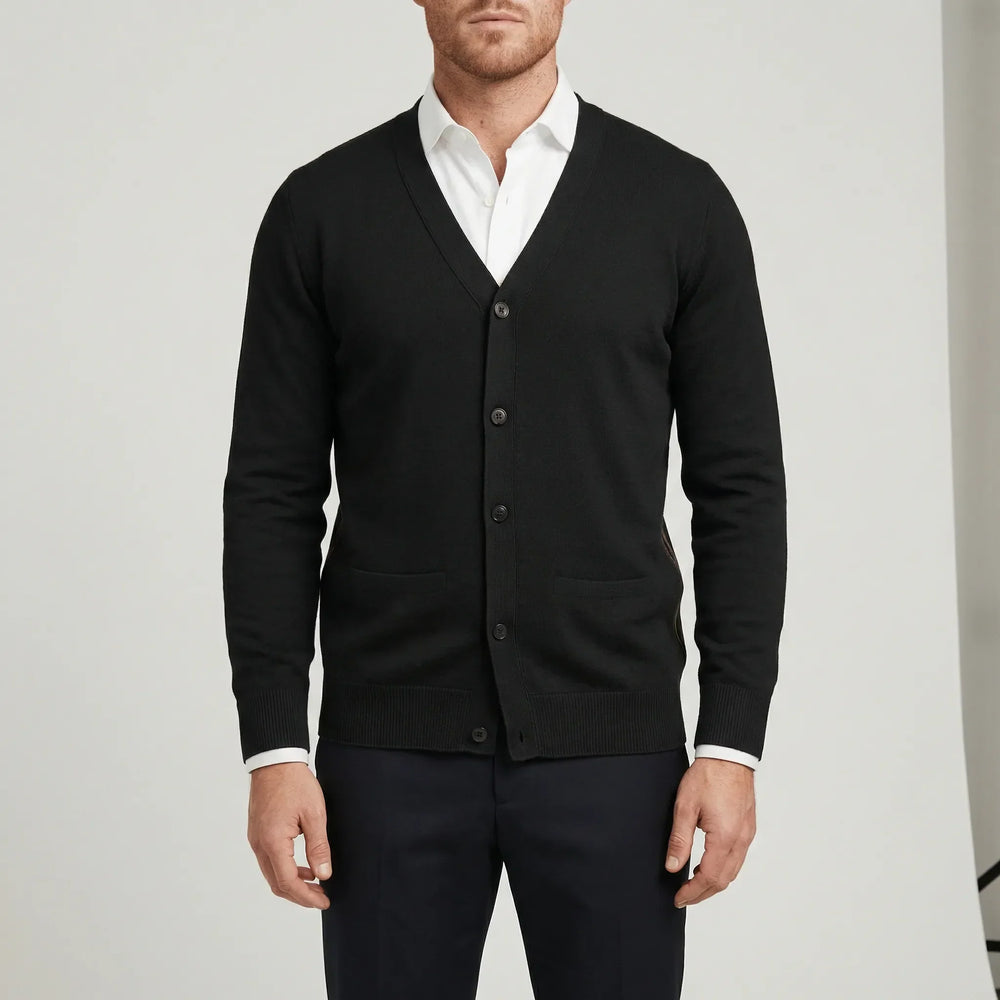 Comfortabel heren slimfit cardigan, lange mouwen, ideaal voor casual en formele laagjesmode.