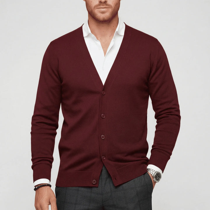 Veelzijdig heren slim fit vest met lange mouw, uitstekend voor laagjes in elke herenoutfit en gelegenheid.