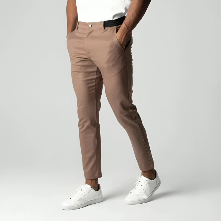 Adam smal toelopende herenbroek. Stijlvolle stretch comfortbroek met moderne pasvorm, perfect voor herenmode.