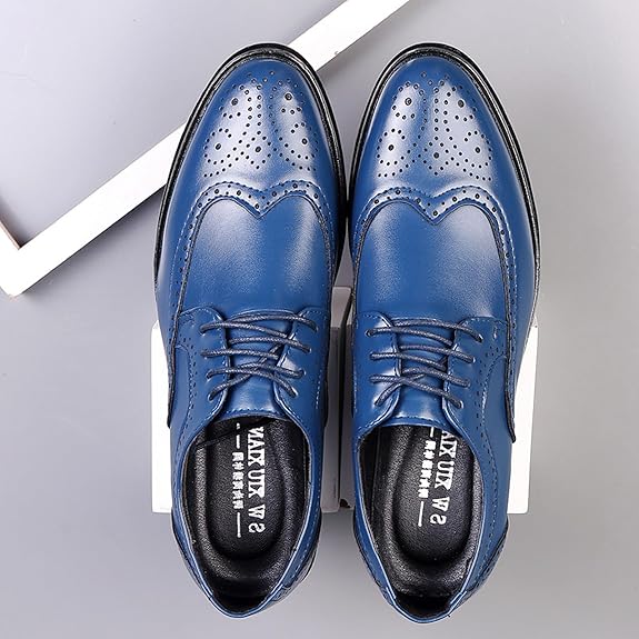 Slank profiel Sebastian heren wingtip veterschoenen, ideaal voor nette kleding, kantoor en speciale gelegenheden.