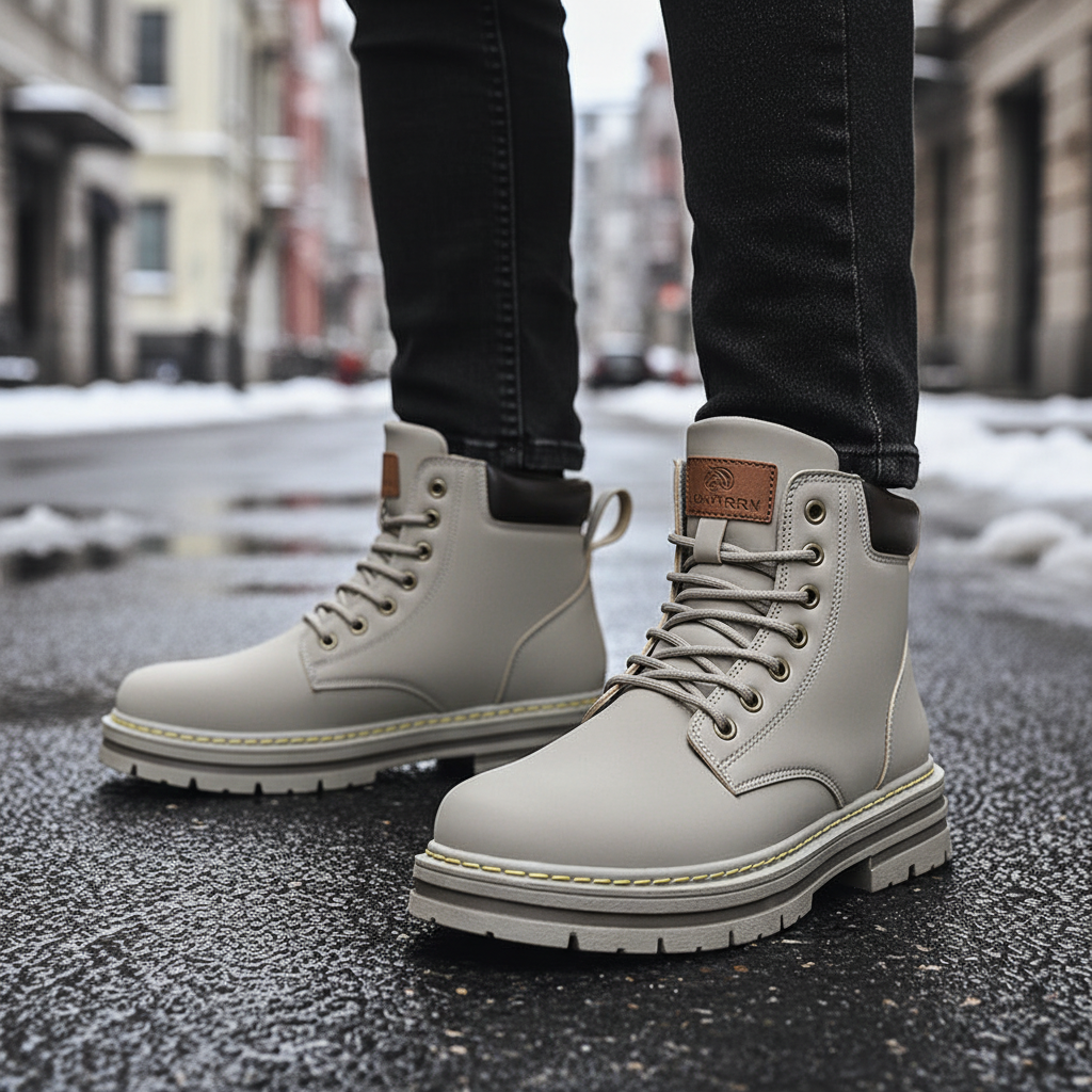 Robuuste heren veterschoenen 'Miles' in Britse stijl. Comfortabele, stijlvolle boots voor herfst en winter.
