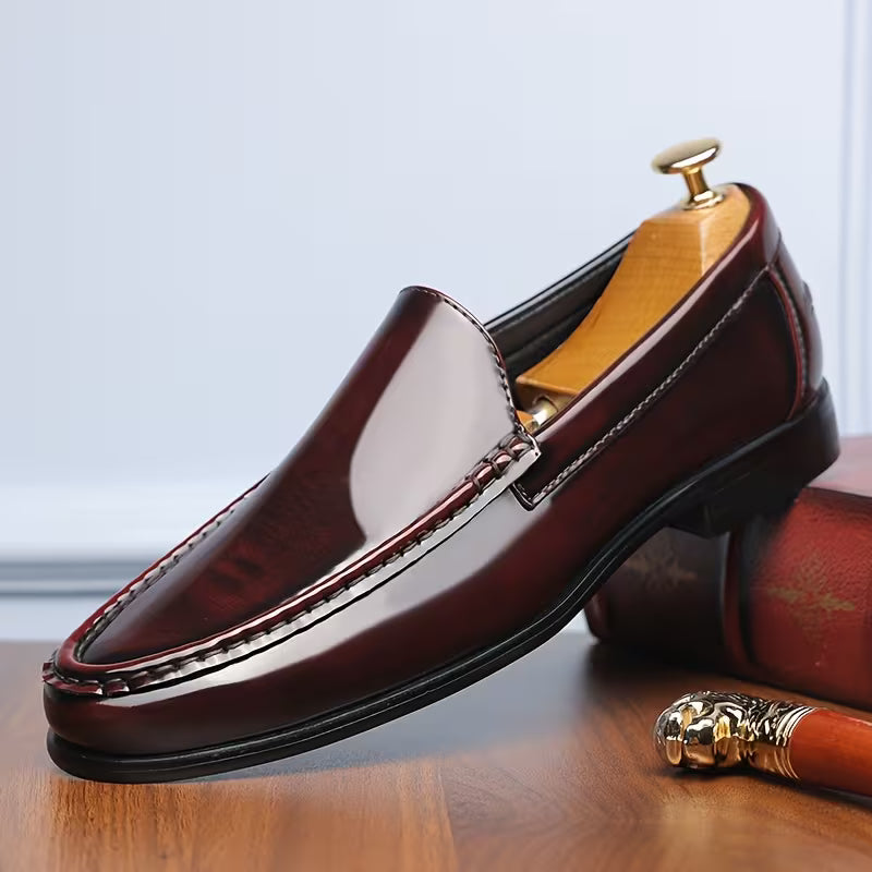 Heren nette slip-on schoenen met puntige neus, lichtgewicht en comfortabel voor zakelijk of casual chic.