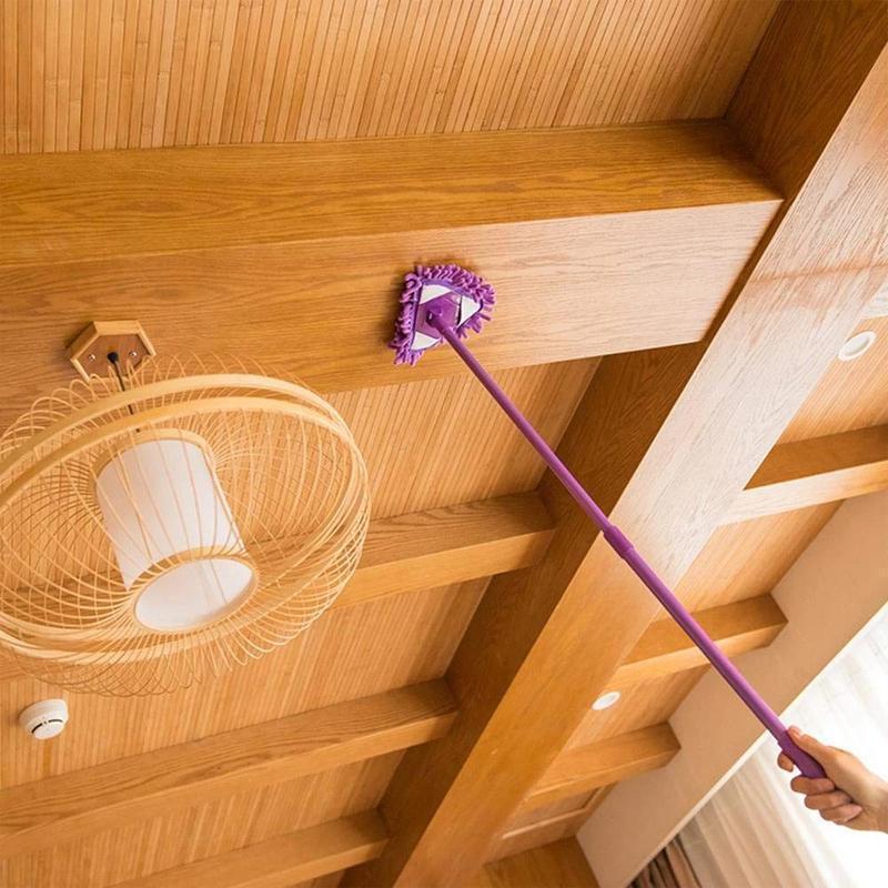 De Universele MiniMop als plafondmop; perfect voor streeploos ramenwassen en hoge oppervlakken.