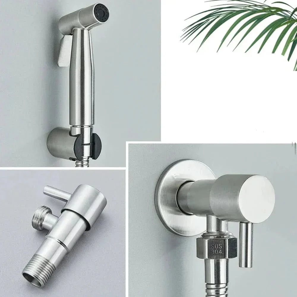 Hygiënische bidet doucheset met koudwaterfunctie, ideaal voor dagelijks gebruik bij het toilet. Eenvoudige installatie.