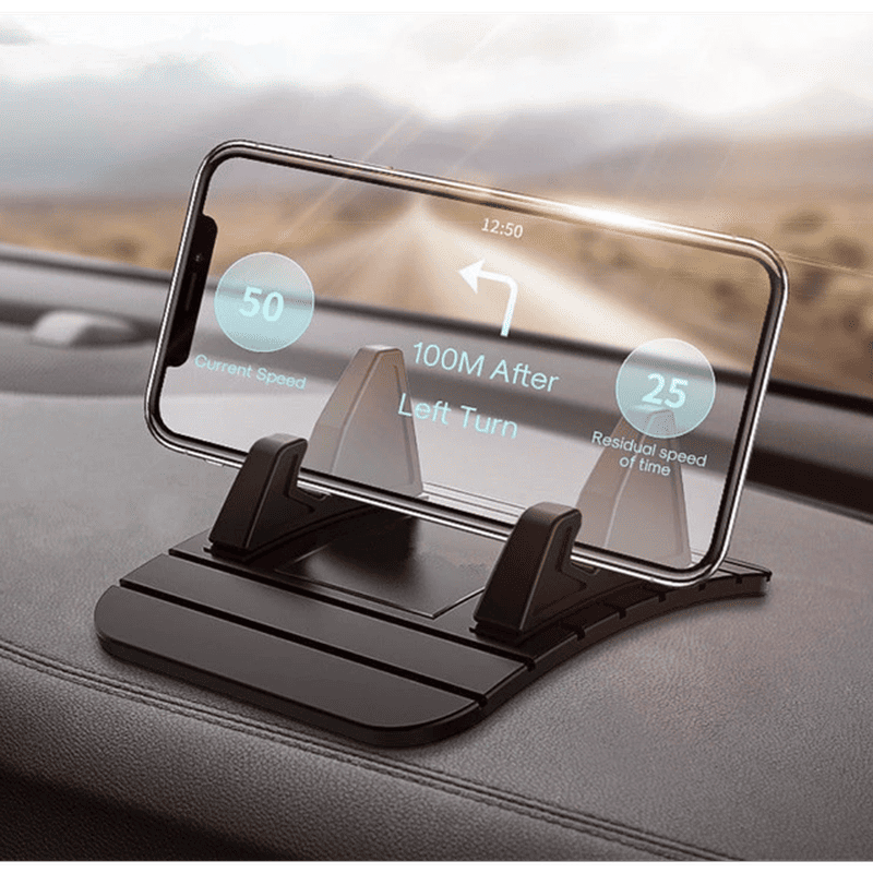 Antislip telefoonhouder voor in de auto; universeel siliconen accessoire voor handsfree navigatie en bellen.