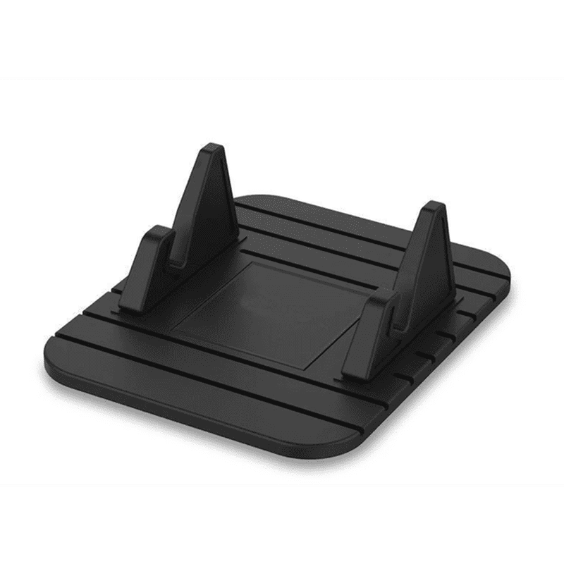 Universele telefoonhouder met antislip grip voor auto en bureau; veilig handsfree smartphone gebruik.